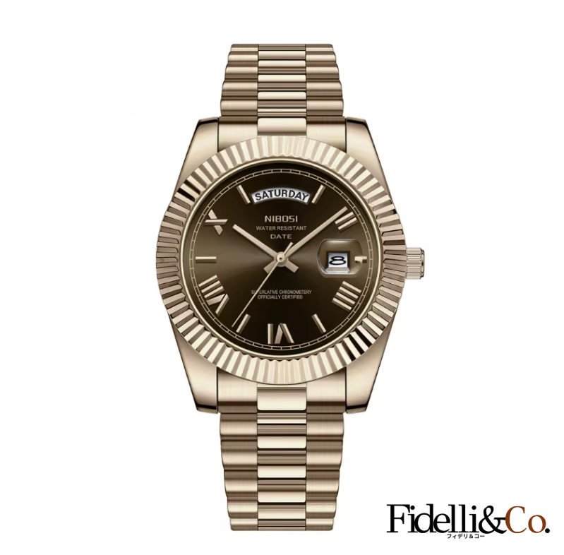 Fidelli The Date™|期間限定 1本購入でもう1本無料 | 洗練された大人の腕時計